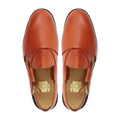 Persog - Men's Papaya Orange Calf Leather Sandal