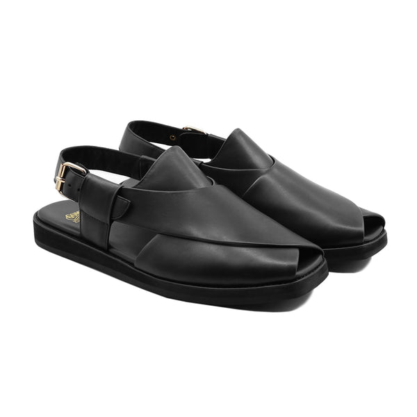 Kalambo - Black Calf Leather Sandal