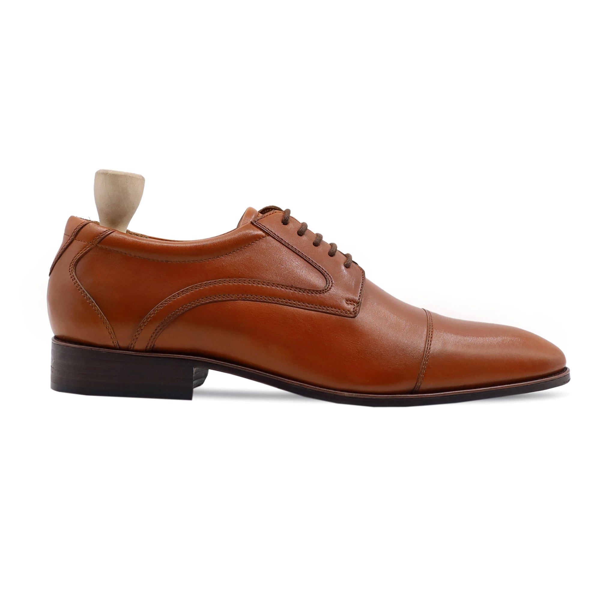 Omaha - Men's Tan Brown Calf Leather Derby Shoe