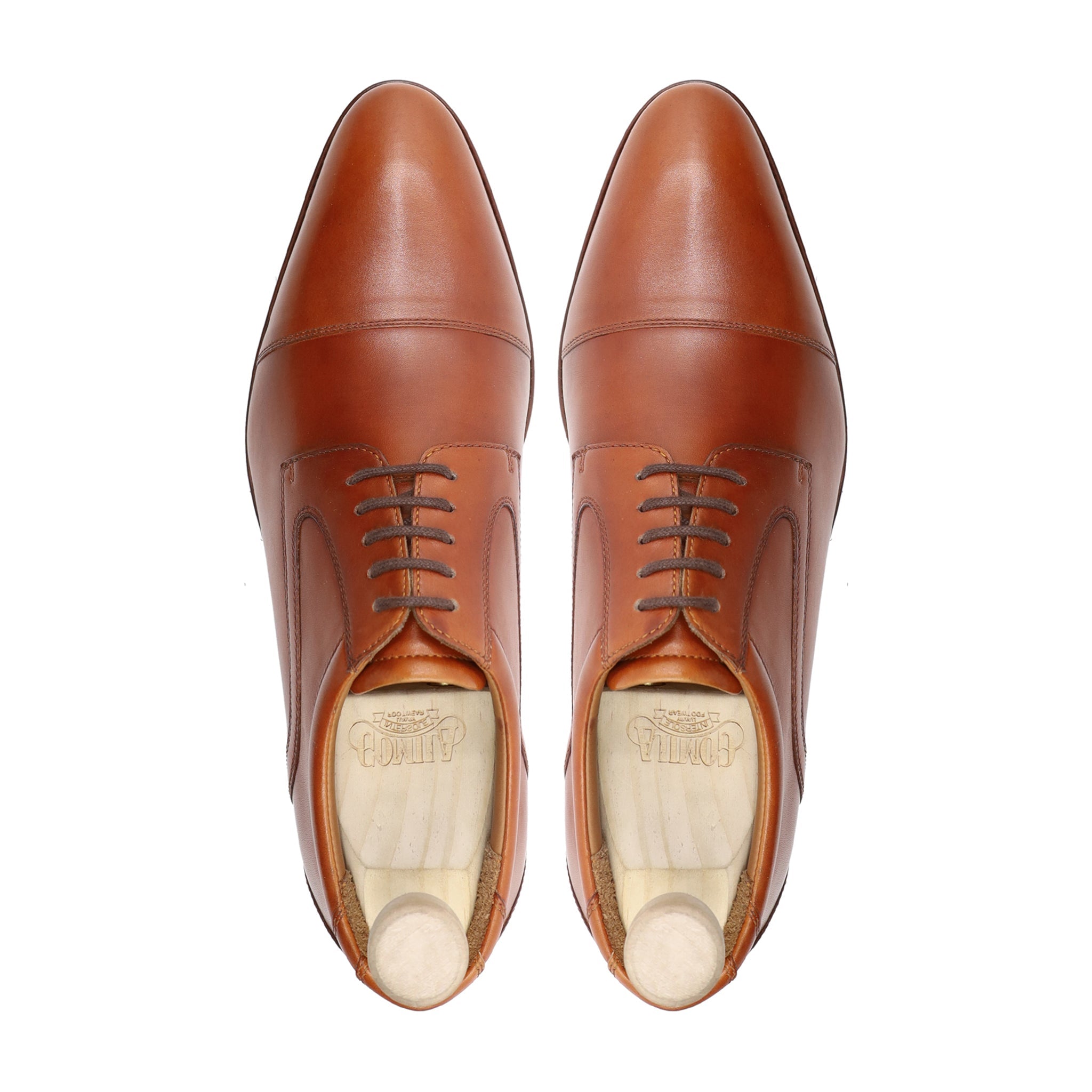 Omaha - Men's Tan Brown Calf Leather Derby Shoe