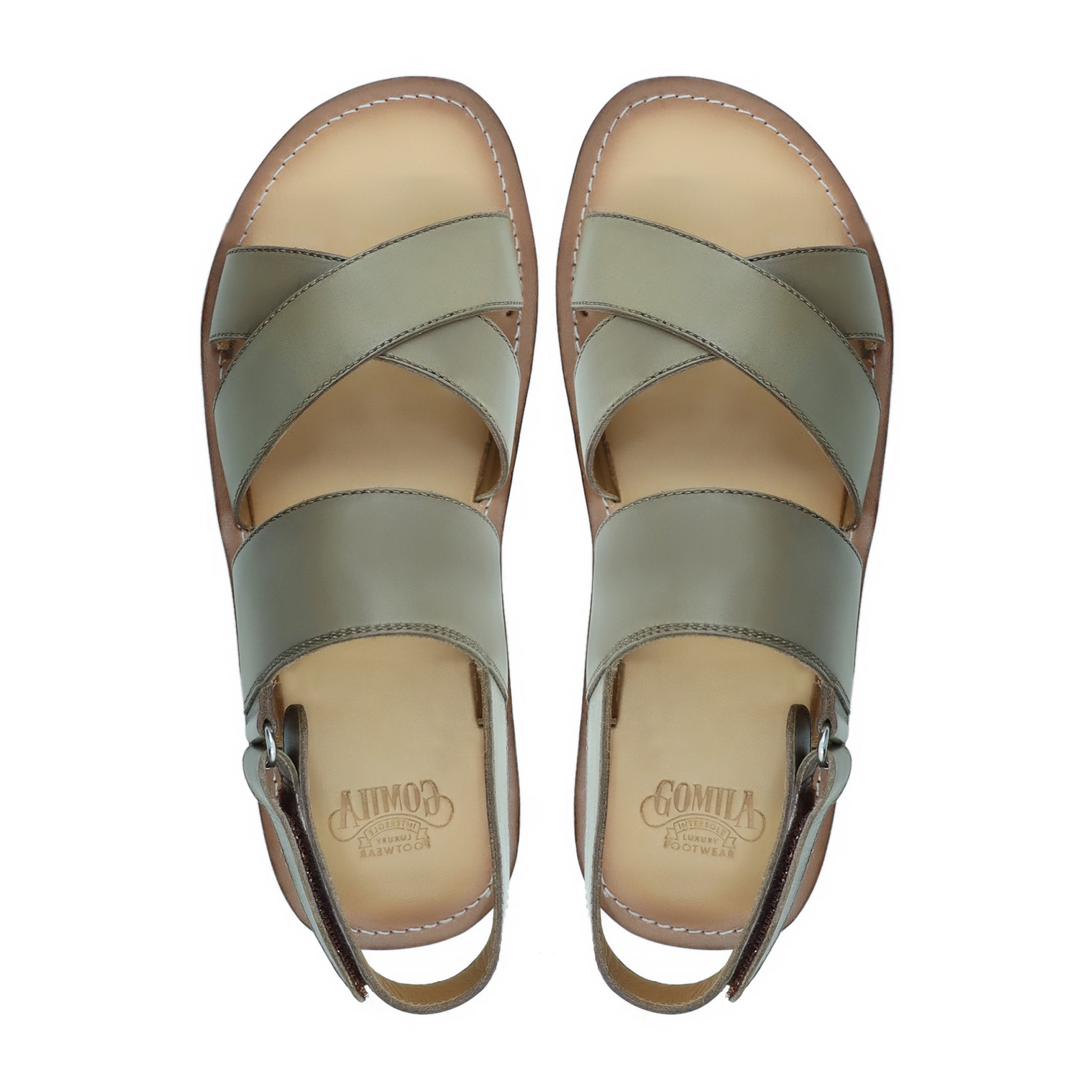 Tucson - Men's Sage Green Calf Leather Sandal