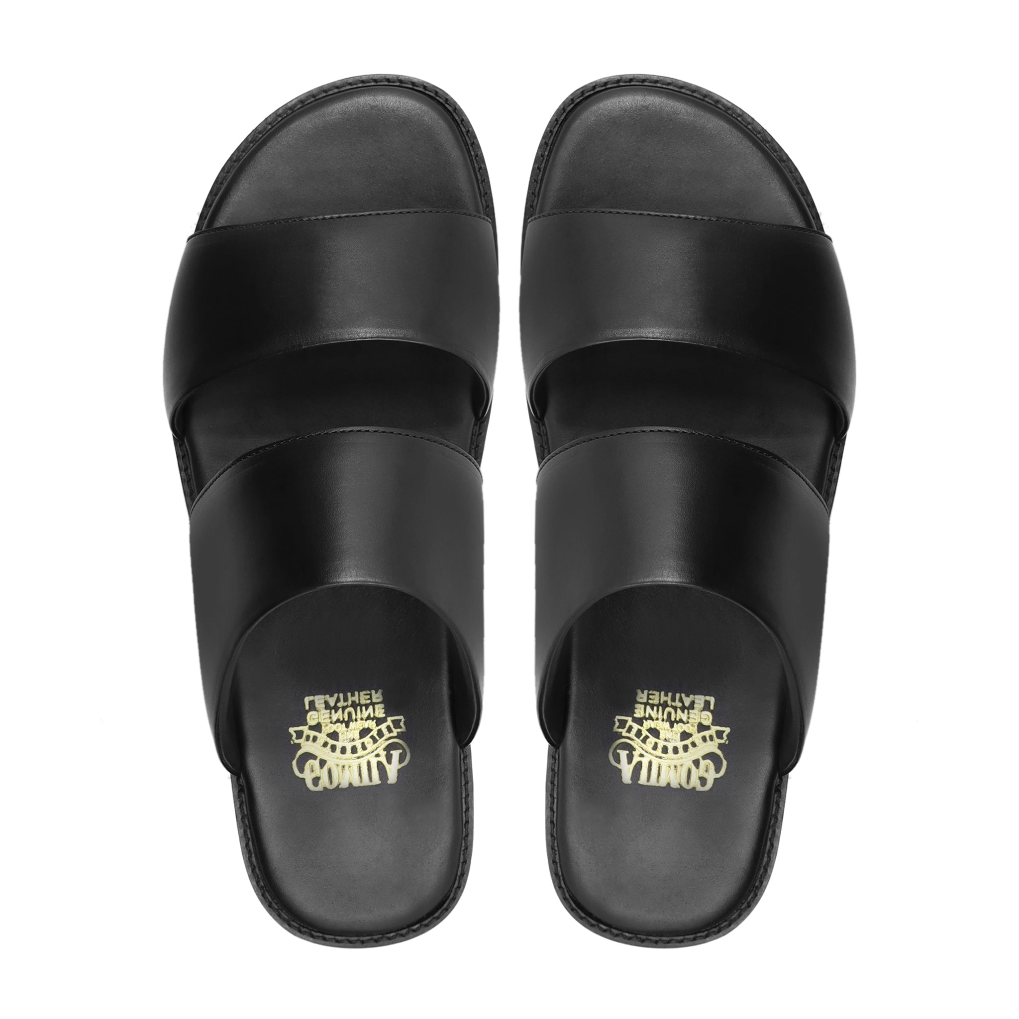 Laredo - Men's Black Calf Leather Slipper