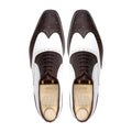 Modesto - Men's Dark Brown and White Calf Leather Oxford Shoe