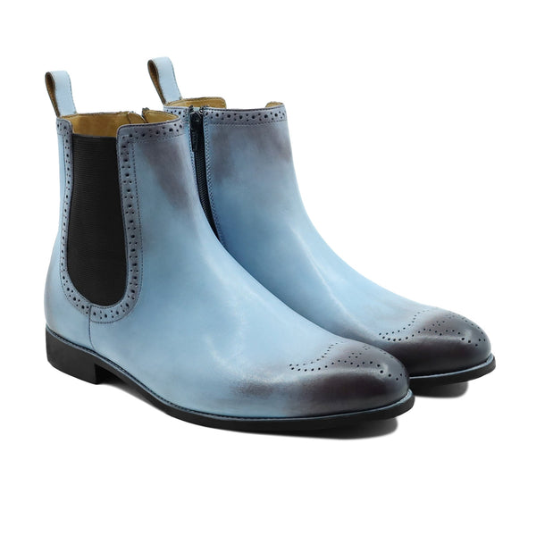 Lakewood - Men's Burnished Ice Blue Calf Leather Chelsea Boot