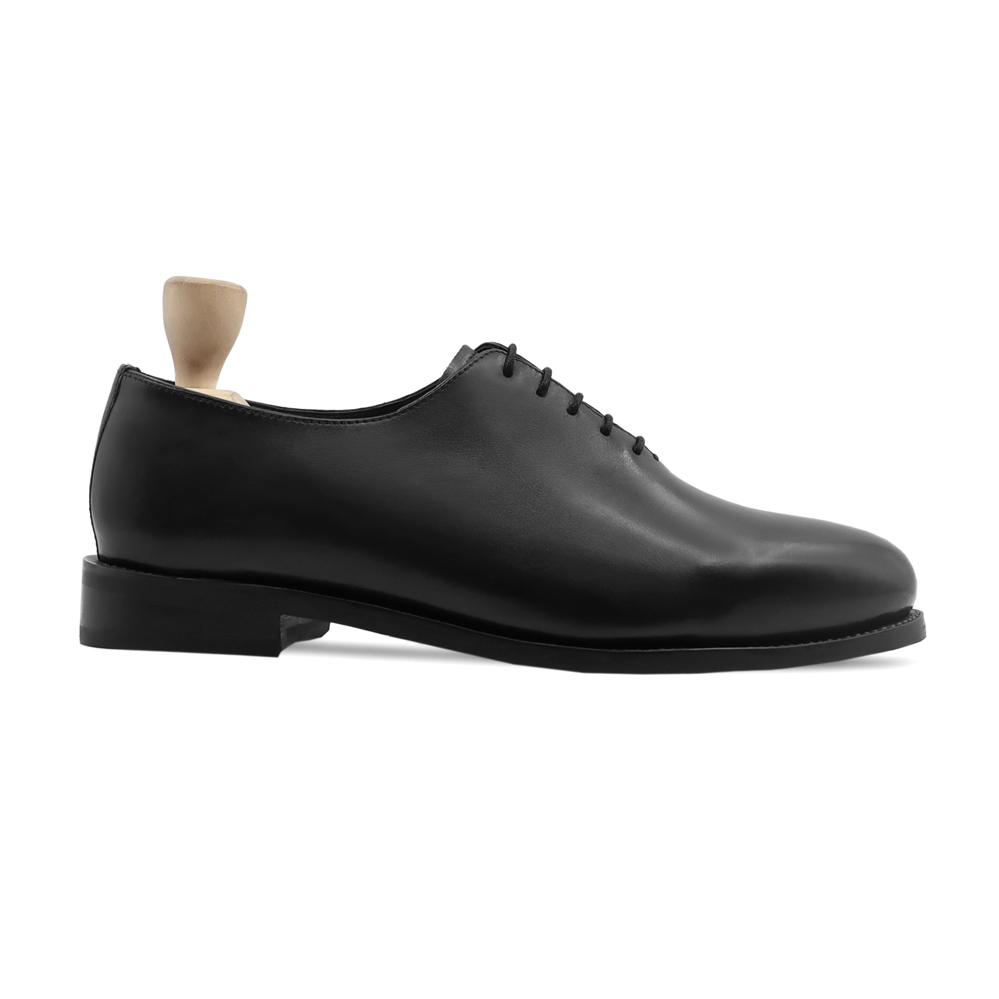 Steffan - Men's Black Calf Leather Wholecut Shoe - Goodyear Welted