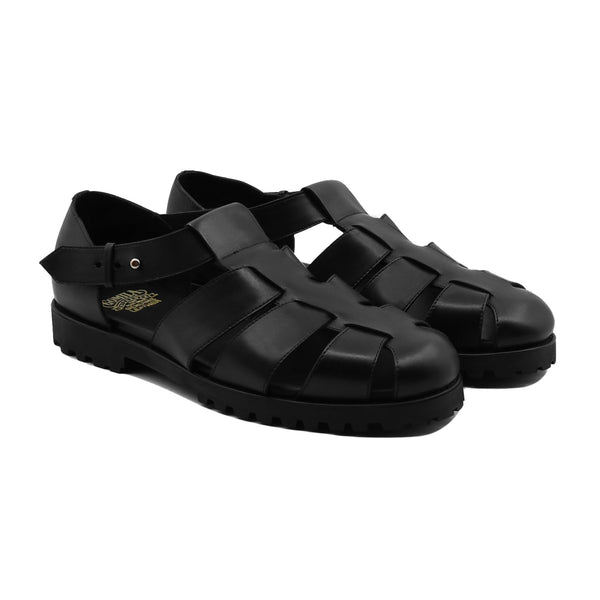 Ramos - Men's Black Calf Leather Sandal