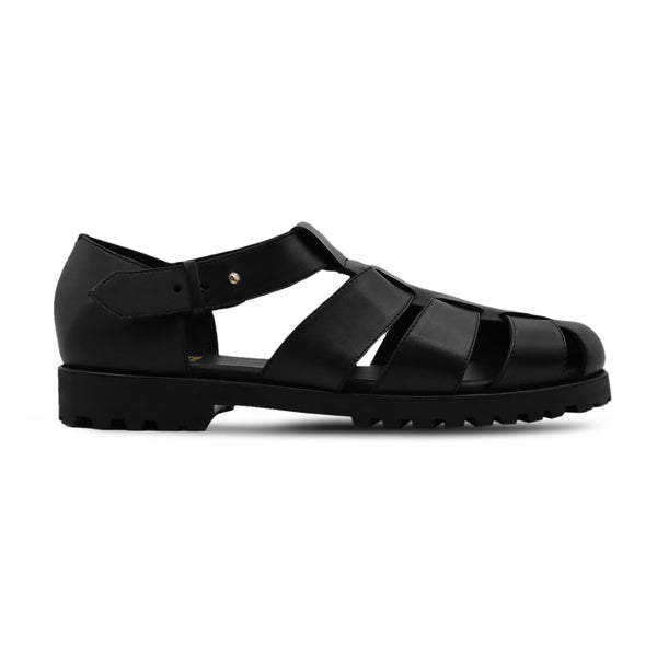 Ramos - Men's Black Calf Leather Sandal