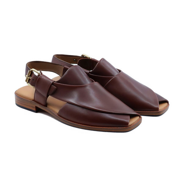 Oak - Men's Reddish Brown Calf Leather Sandal