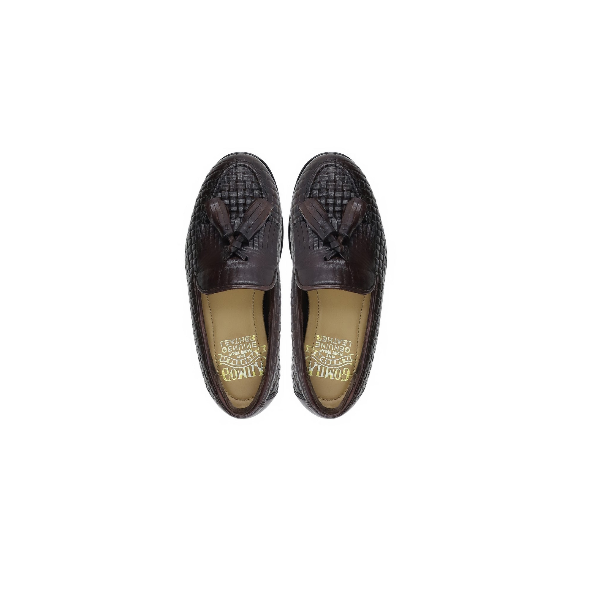 Fairfield - Kid's Dark Brown Printed Hand Woven Calf Leather Loafer (5-12 Years Old)