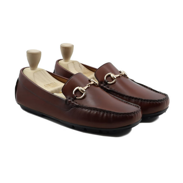 Iridix - Men's Brown Calf Leather Driver Shoe