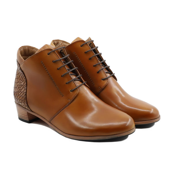 Obsidian - Ladies Brown Calf Leather Ankle Boot