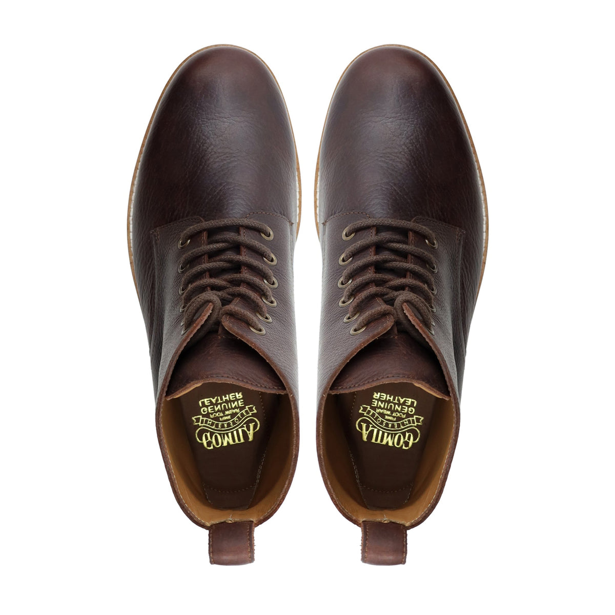 Ironb - Men's Dark Brown Pebble Grain Leather Boot