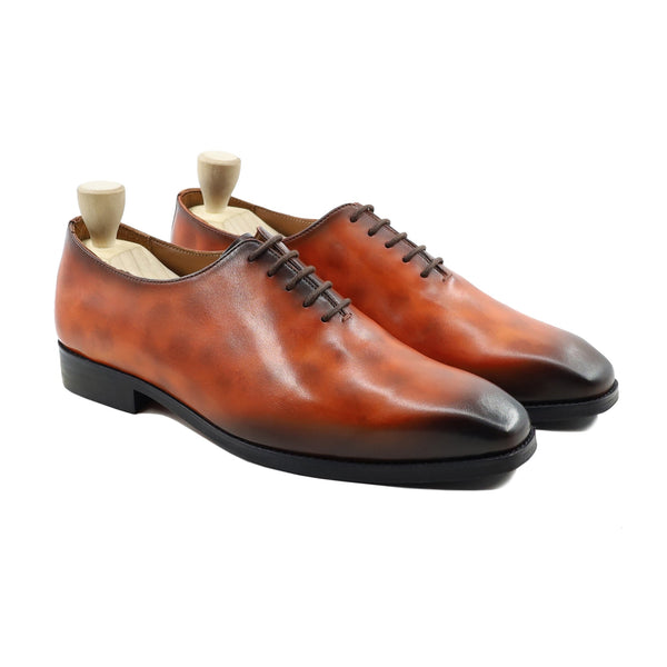 Turku - Men's Burnished Tan Calf Leather Wholecut Shoe