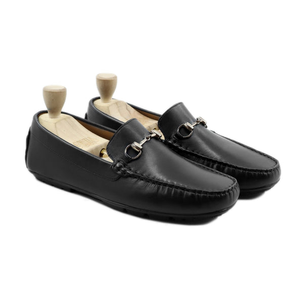 Adalyn - Men's Black Calf Leather Driver Shoe