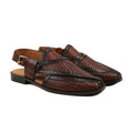 Tsheyka - Men's Reddish Brown Hand Woven Calf Leather Sandal