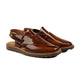 Hex - Men's Brown Box Leather High Shine Sandal