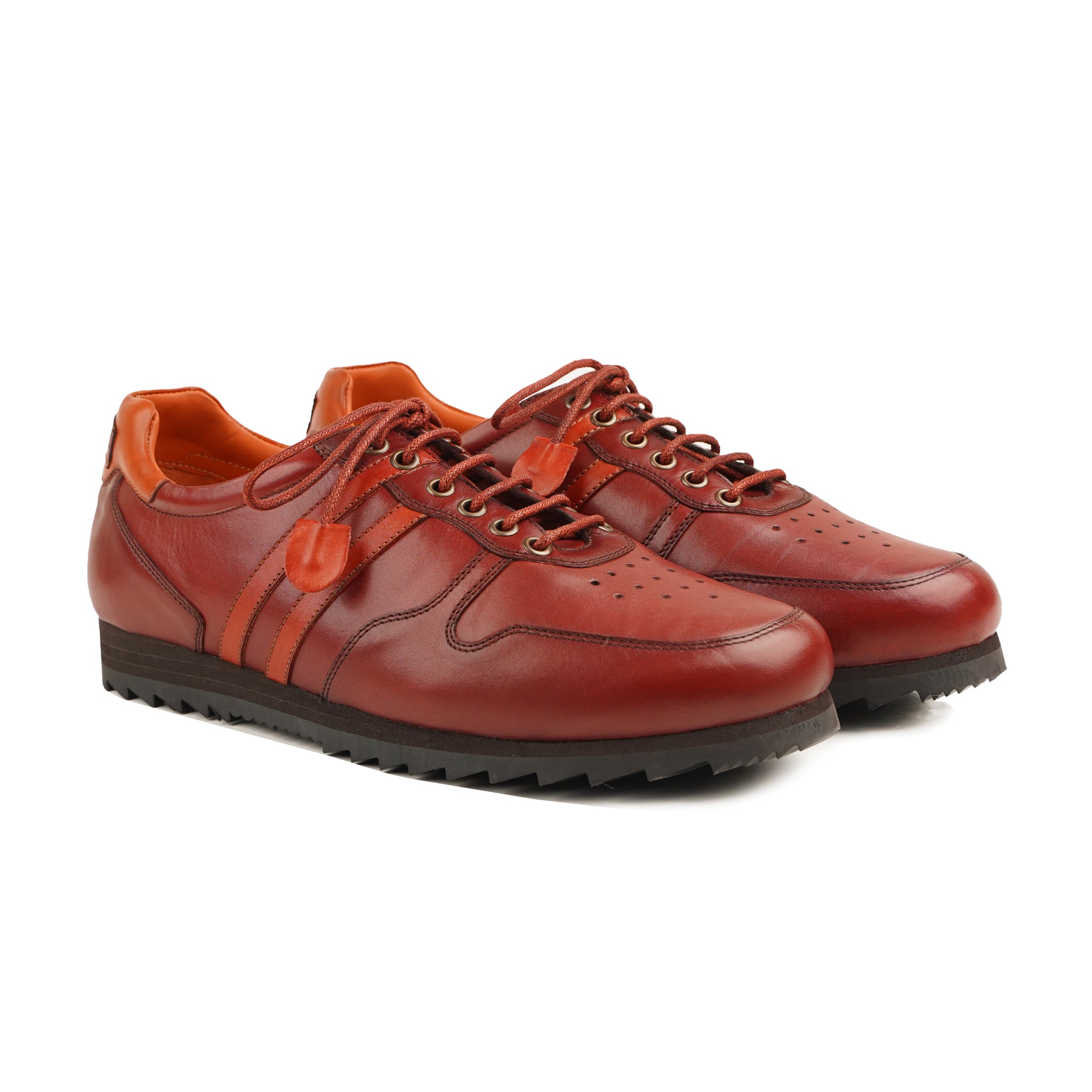 Sinisa - Men's Oxblood Calf Leather Jogger