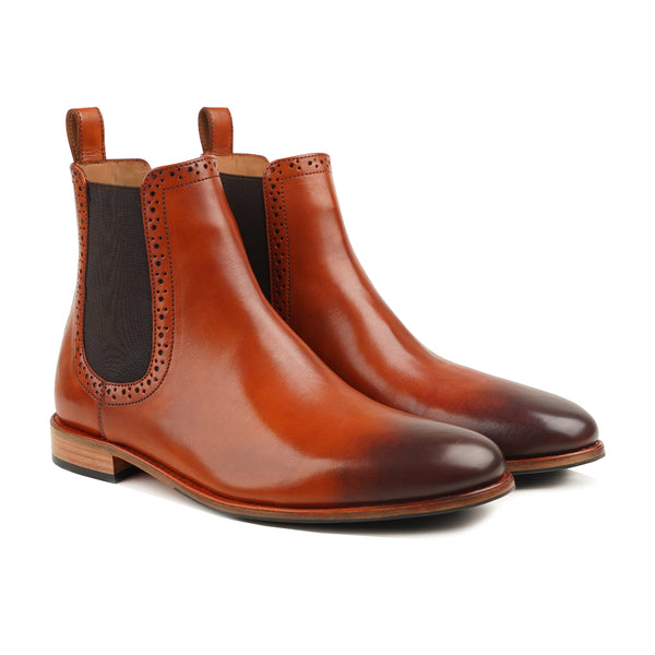 Torrye - Men's Burnished Tan Calf Leather Chelsea Boot