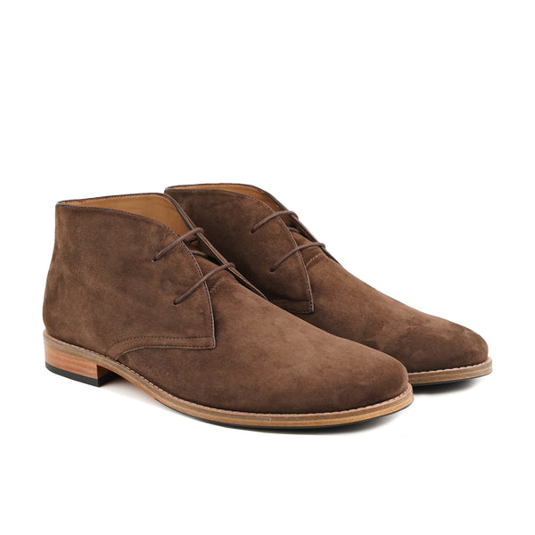 Victor - Men's Brown Kid Suede Chukka Boot