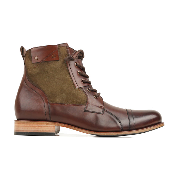 Kotoha - Men's Brown Calf Leather and Kid Suede Boot