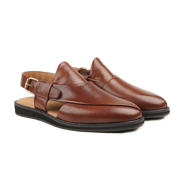 Shuri - Men's Brown Calf Leather Sandal