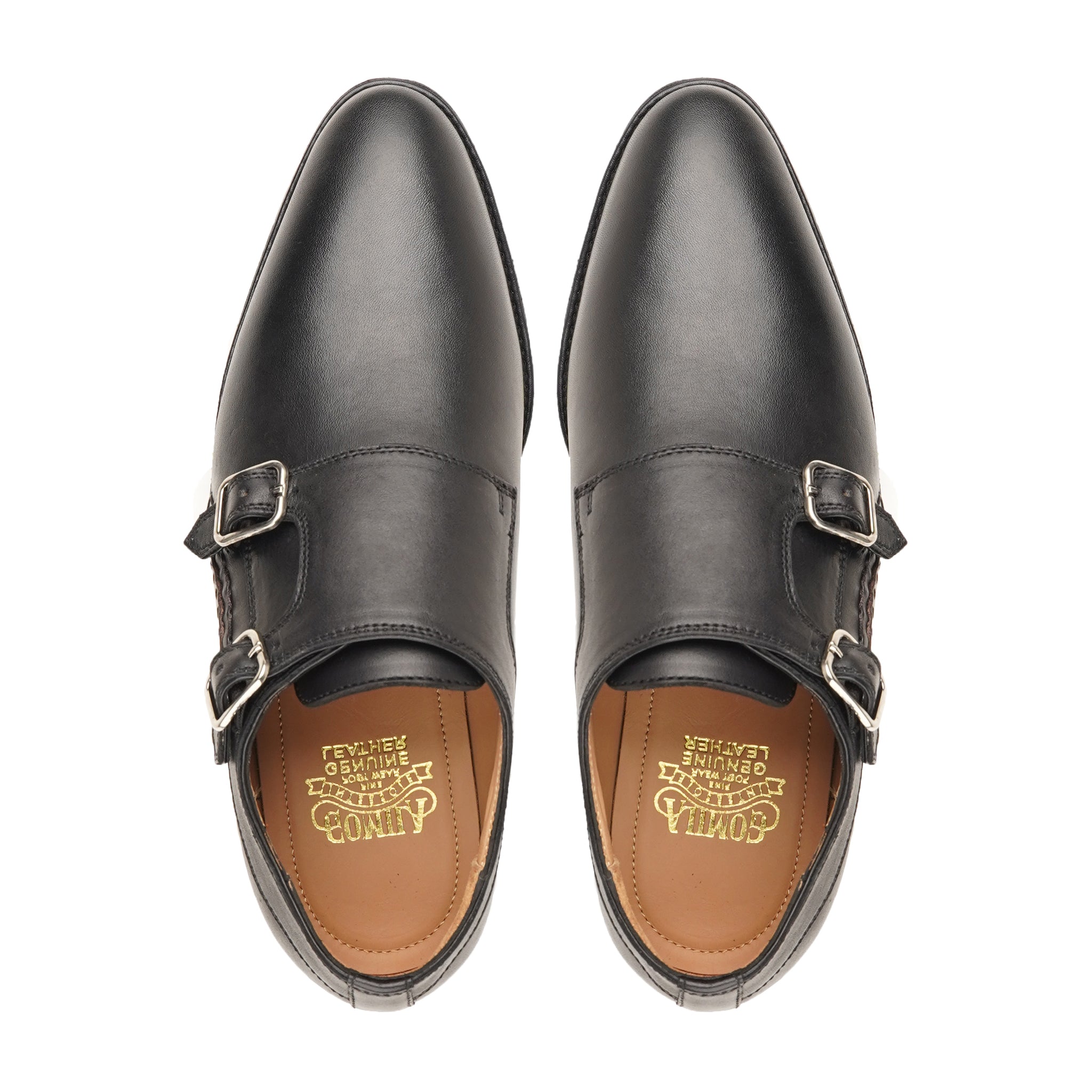 Mariner - Men's Black Calf Leather Double Monkstrap