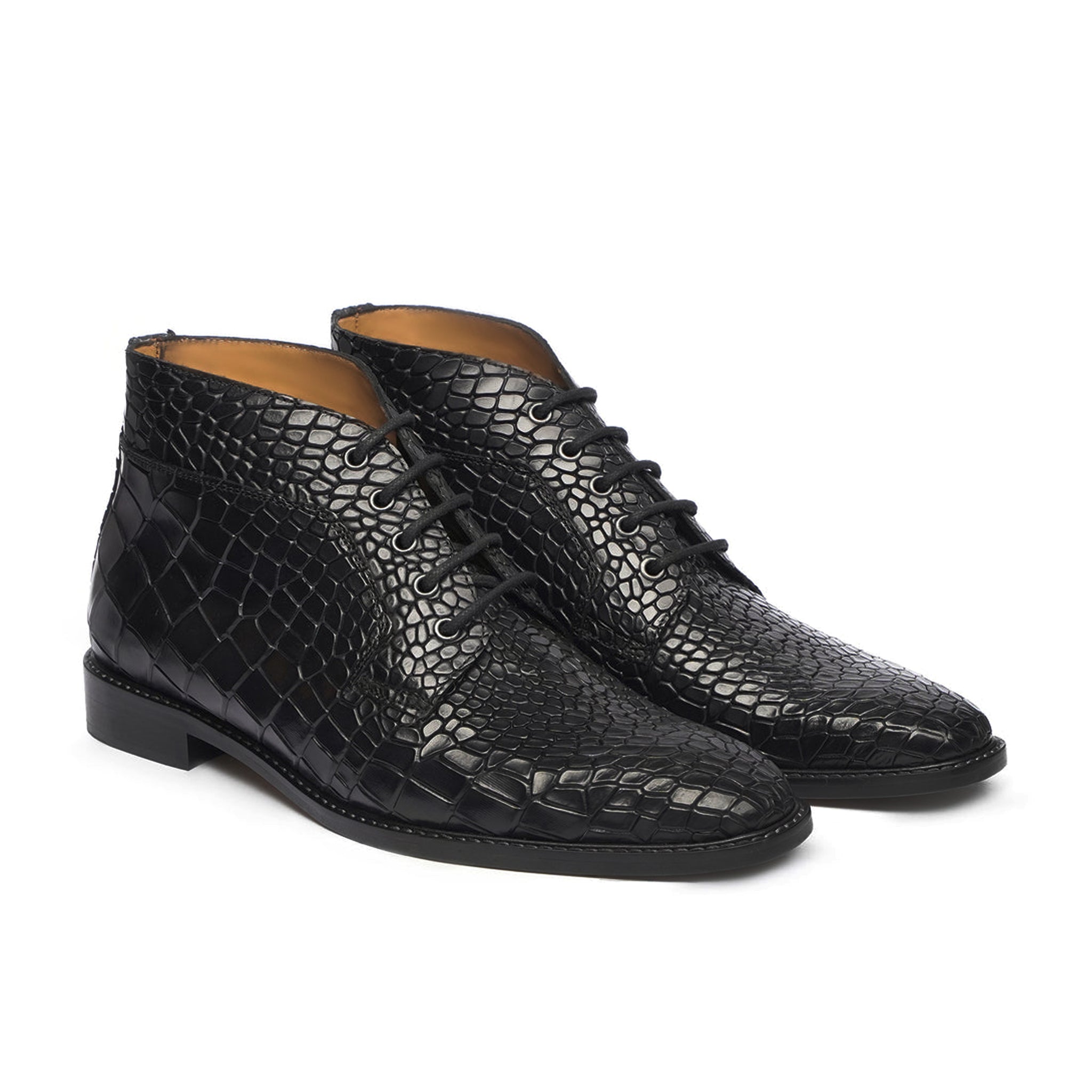 Harry - Men's Black Calf Leather Chukka Boot