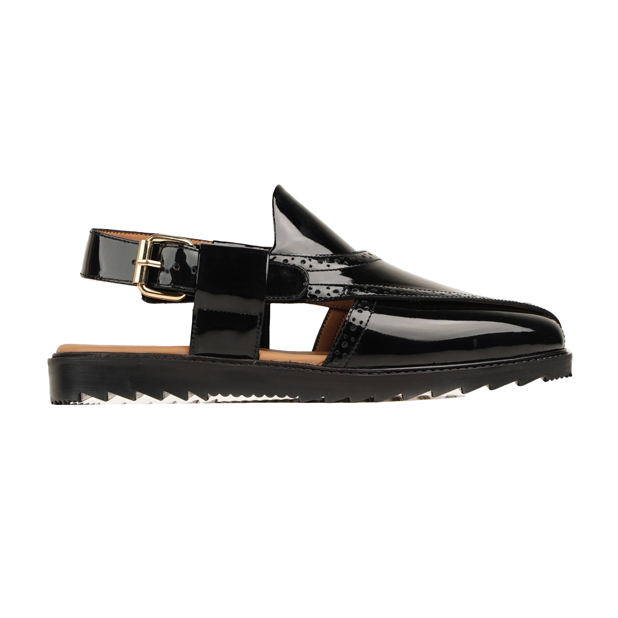 Inari - Men's Black Patent Sandal