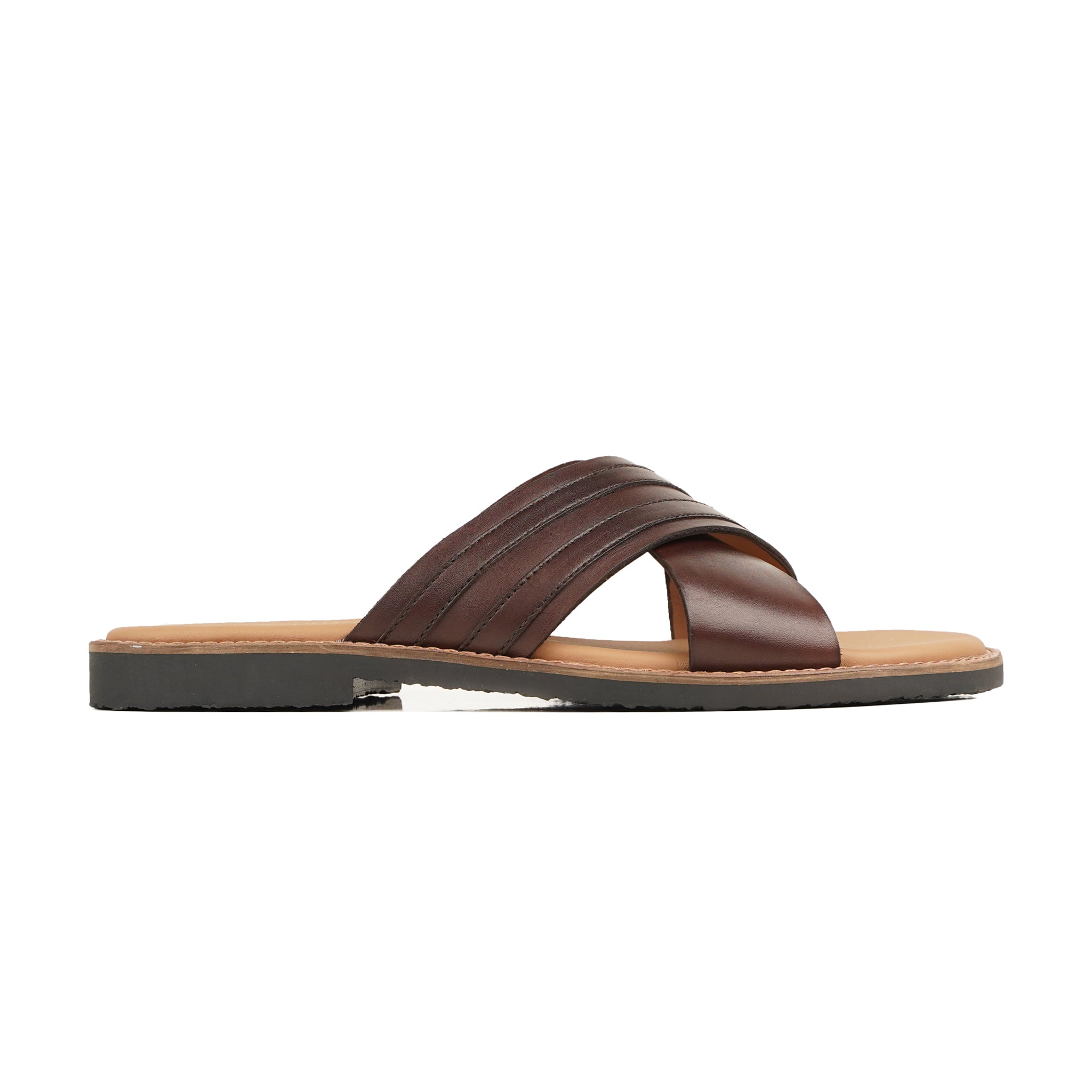 Shimaro - Men's Dark Brown Calf Leather Slipper