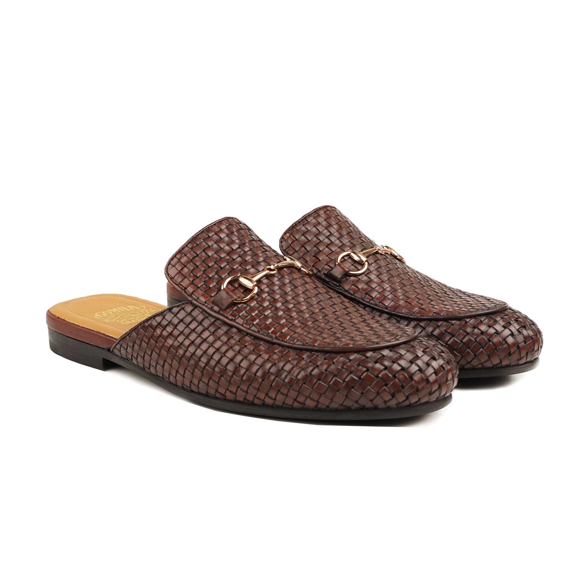 Akane - Men's Burgundy Hand Woven Calf Leather Slipper