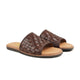Hikari - Men's Dark Brown Hand Woven Calf Leather Slipper