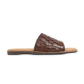 Hikari - Men's Dark Brown Hand Woven Calf Leather Slipper