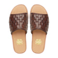 Hikari - Men's Dark Brown Hand Woven Calf Leather Slipper