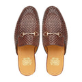 Akane - Men's Burgundy Hand Woven Calf Leather Slipper