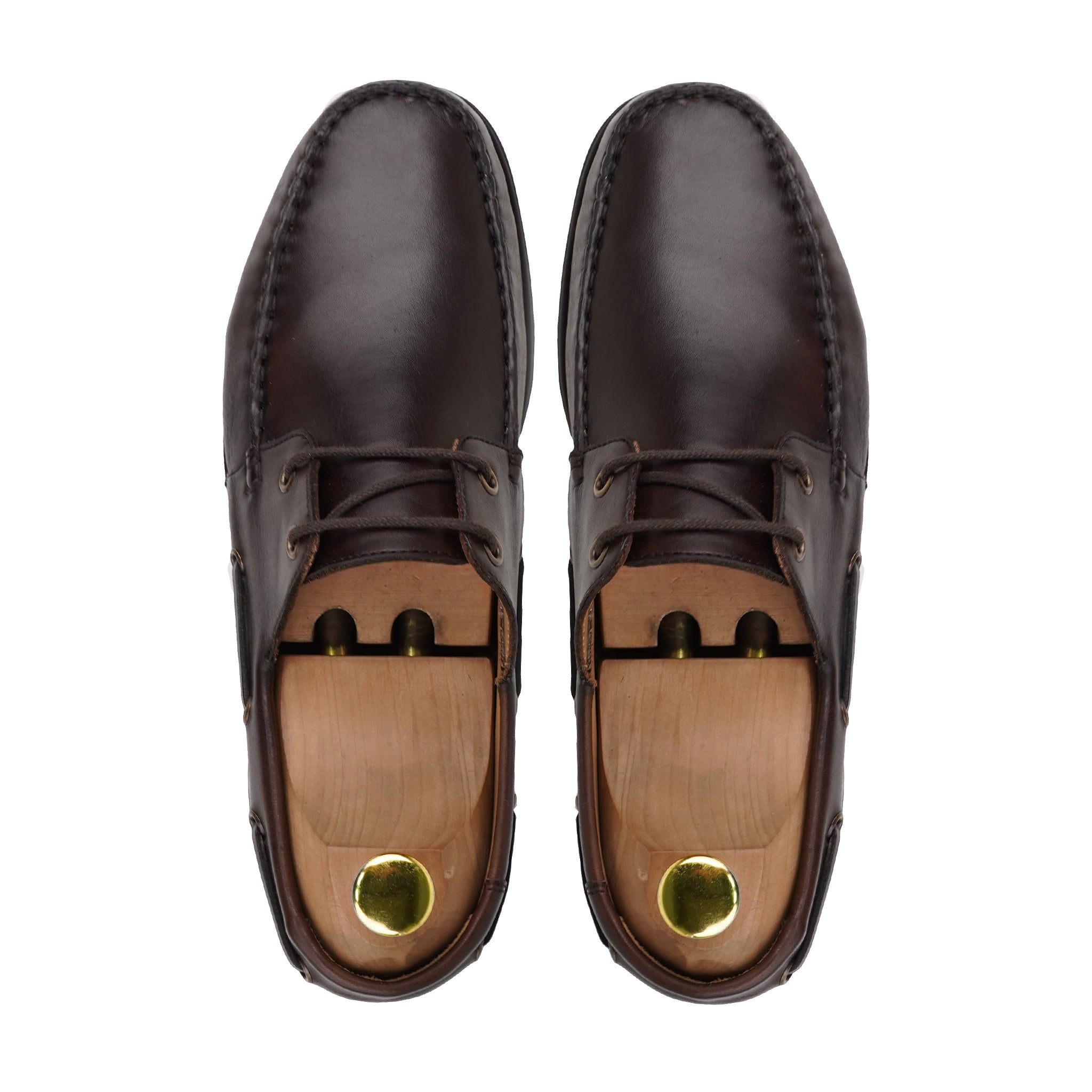 Anymz - Men's Dark Brown Calf Leather Derby Shoe