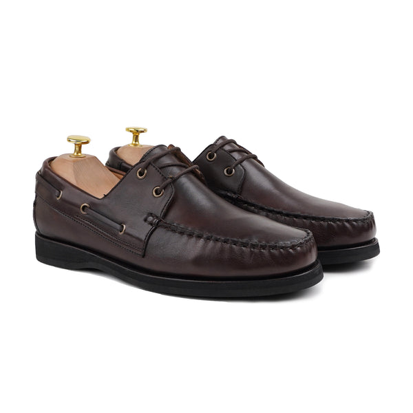 Anymz - Men's Dark Brown Calf Leather Derby Shoe