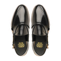 Rinao - Men's Black Box Leather High Shine Sandal