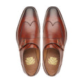 Pete - Men' Burgundy Brown Calf Leather Single Monkstrap