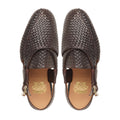 Kammi - Men's Dark Brown Hand Woven Calf Leather Sandal